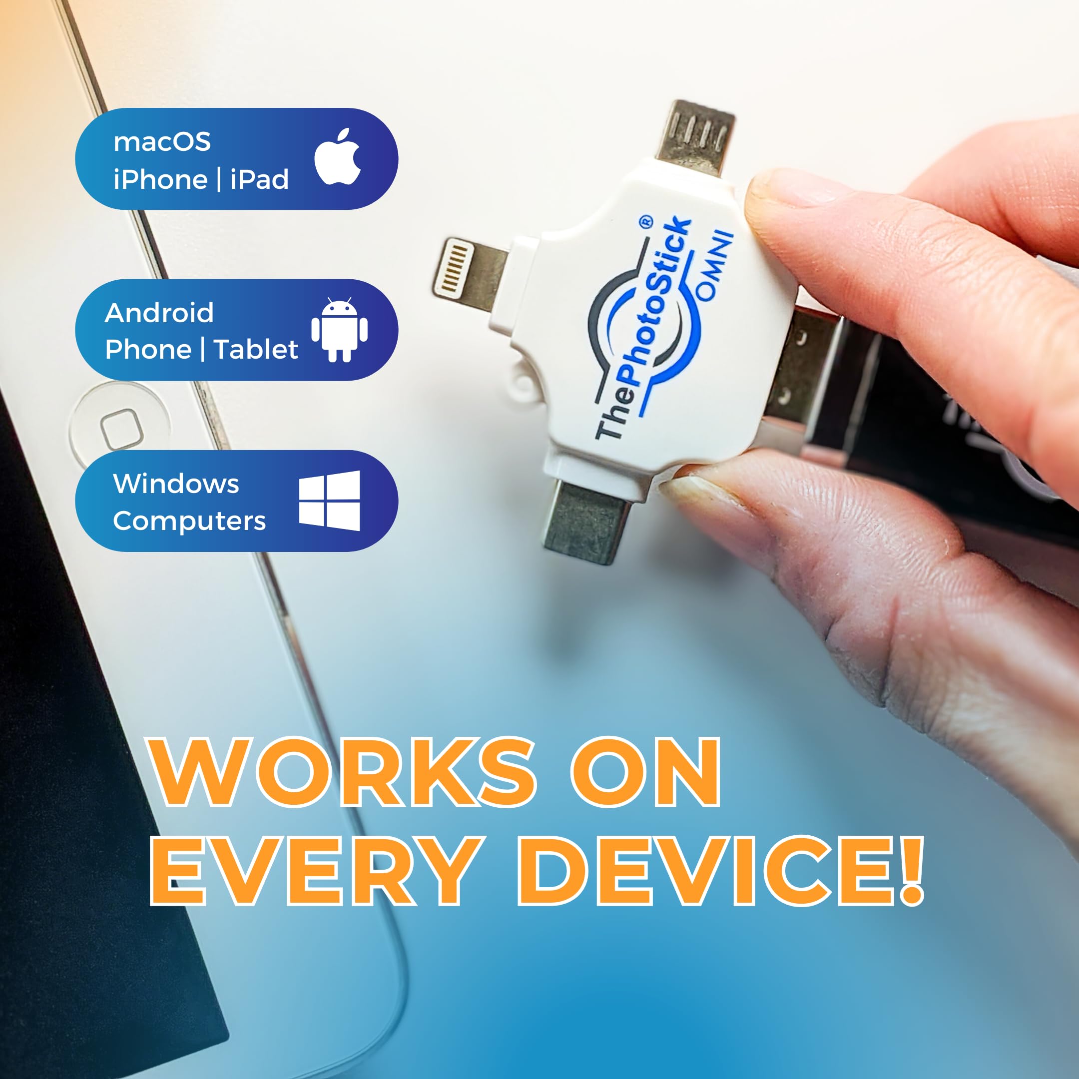 Thephotostick Omni 256Gb   Secure Photo & Video Backup And Transfer | Digital File Organization | Usb & Multiport Connection For